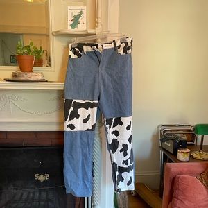 Cow Print Boyfriend Jeans
